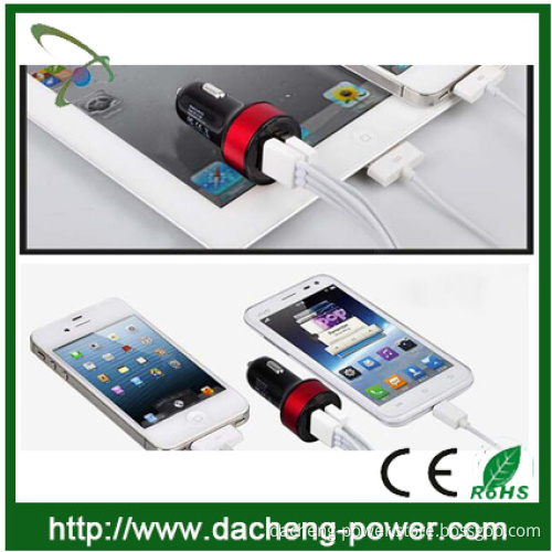 5V 3.1A portable dual usb car charger for Iphone5/6